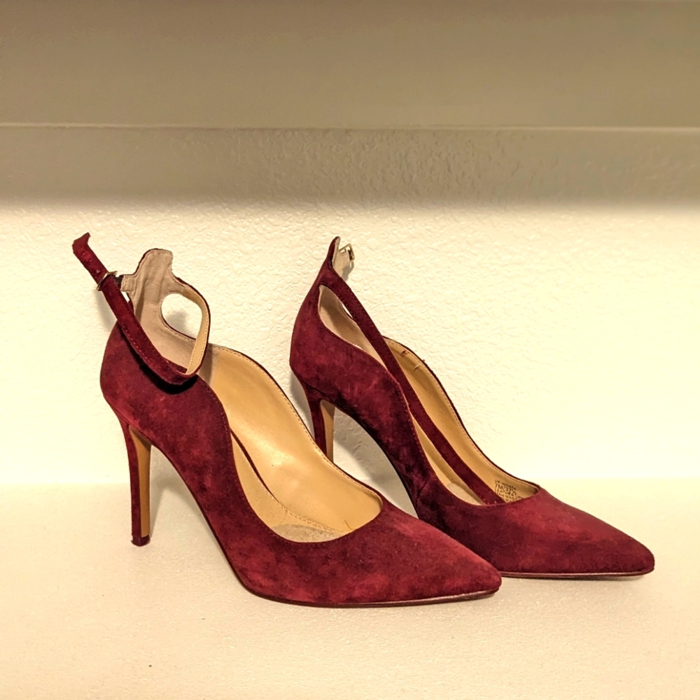Burgundy Vince Camuto Heels